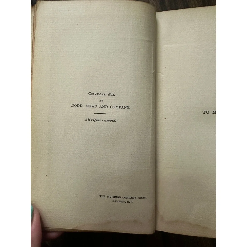 Beside the Bonnie Brier Bush Ian Maclaren 1895 Dodd Mead & Company Antique Book